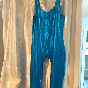 Turquoise Metallic Unitard. Barbie Toy Story 3. Size XL